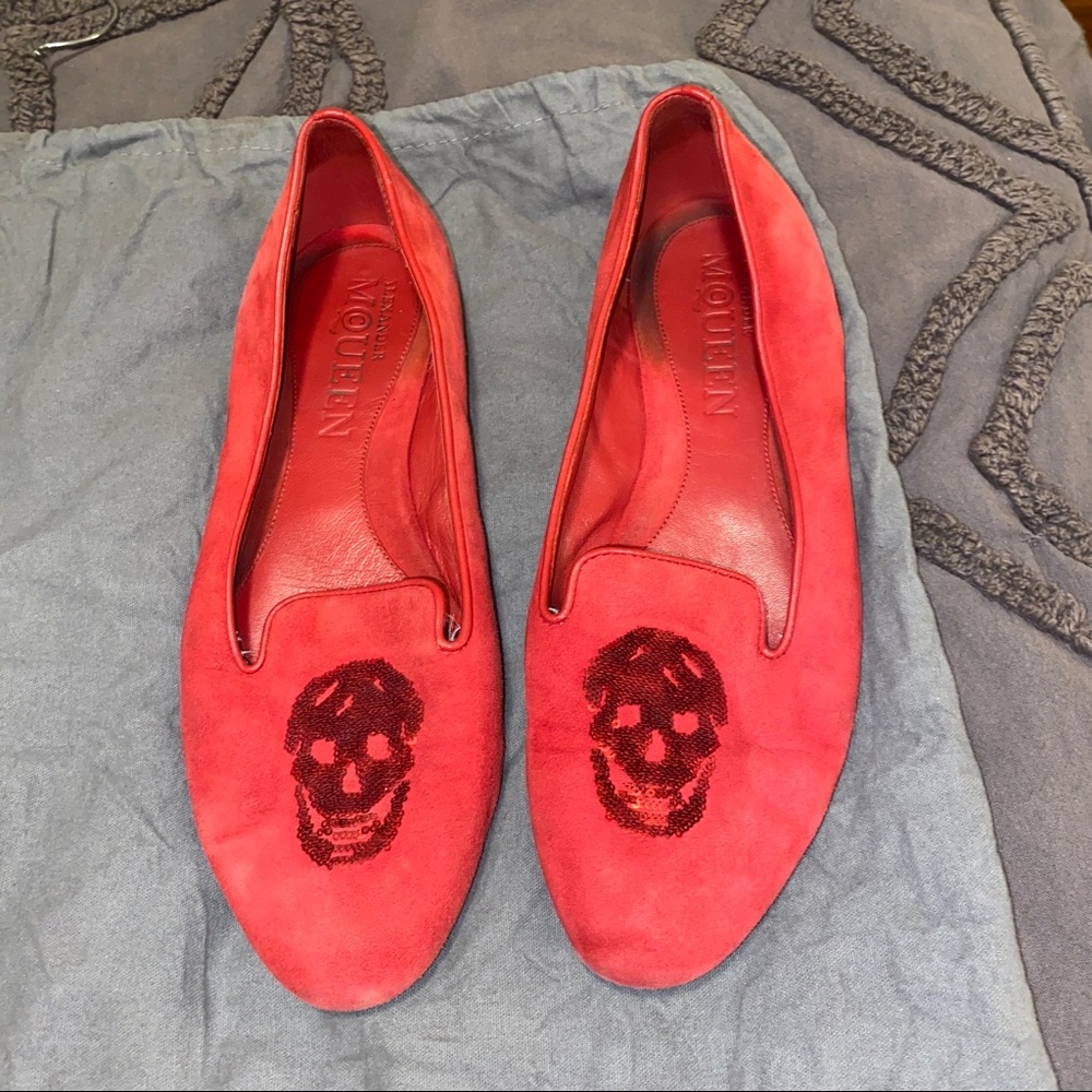 SALE❤️Alexander McQueen Skull Suede Loafers❤️